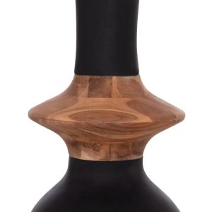 Decorative floor vase Nebula Hm4660.01m fiber cement black teak wood Φ45x148hcm.