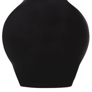 Decorative floor vase Nebula Hm4660.01m fiber cement black teak wood Φ45x148hcm.