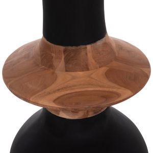 Decorative floor vase Nebula Hm4660.01m fiber cement black teak wood Φ45x148hcm.