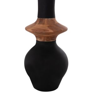 Decorative floor vase Nebula Hm4660.01m fiber cement black teak wood Φ45x148hcm.