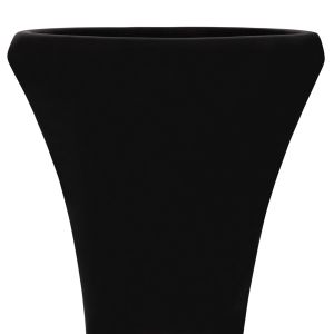 Decorative floor vase Nebula Hm4660.01s fiber cement made of black teak wood Φ45x115hcm.