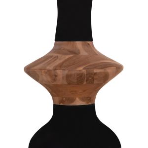 Decorative floor vase Nebula Hm4660.01s fiber cement made of black teak wood Φ45x115hcm.
