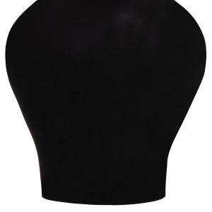 Decorative floor vase Nebula Hm4660.01s fiber cement made of black teak wood Φ45x115hcm.
