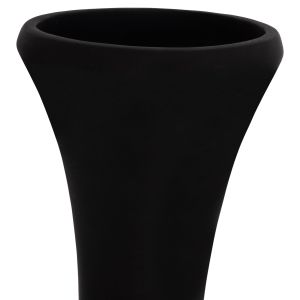 Decorative floor vase Nebula Hm4660.01s fiber cement made of black teak wood Φ45x115hcm.