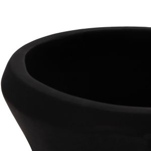 Decorative floor vase Nebula Hm4660.01s fiber cement made of black teak wood Φ45x115hcm.