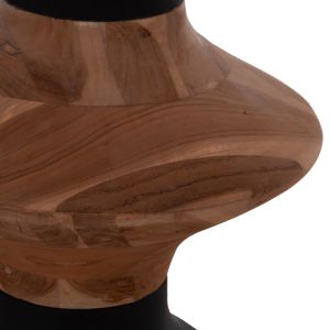 Decorative floor vase Nebula Hm4660.01s fiber cement made of black teak wood Φ45x115hcm.