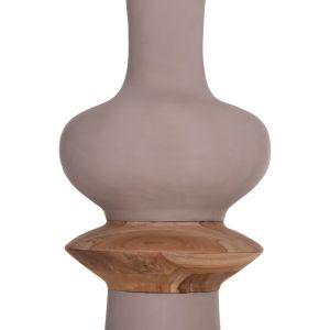 Decorative floor vase Nebula Hm4660.05l fiber cement in teak taupe color Φ45x172hcm.