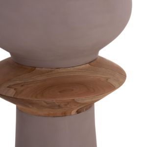 Decorative floor vase Nebula Hm4660.05l fiber cement in teak taupe color Φ45x172hcm.