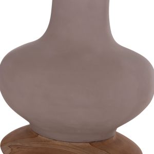 Decorative floor vase Nebula Hm4660.05l fiber cement in teak taupe color Φ45x172hcm.