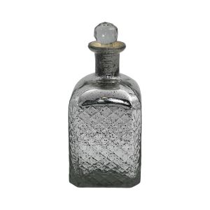 Decorative glass carafe Fl3136 silver color 10x10x25cm