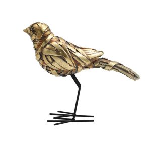Decorative figure Fl25089 bird gold-black color 20x7x17cm