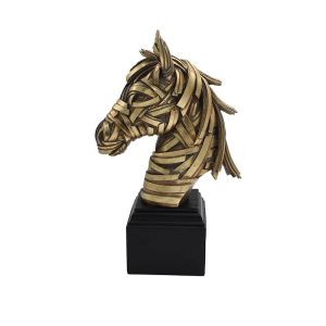 Decorative figure Fl25092 horse gold-black color 20x11x33cm