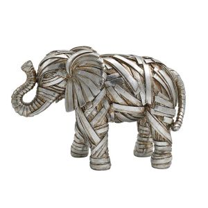 Decorative figure Fl25233 elephant, silver color 23x9x16cm
