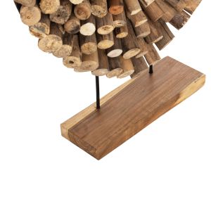 Декоративна фигура Naturally сърце от тикови клони в естествен Цвятhm7911 - 57x5x56cm