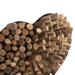 Декоративна фигура Naturally сърце от тикови клони в естествен Цвятhm7911 - 57x5x56cm