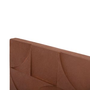 Decorative wall panel square Santorini series Hm4524 Mdf in brown color 80x5(thickness)x80hcm.