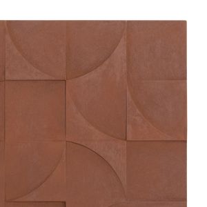 Decorative wall panel square Santorini series Hm4524 Mdf in brown color 80x5(thickness)x80hcm.