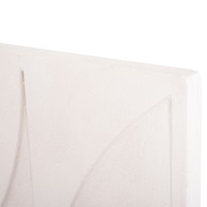 Decorative wall panel square series Santorini Hm4507 Mdf in musky white color 80x4(thickness)x80hcm.