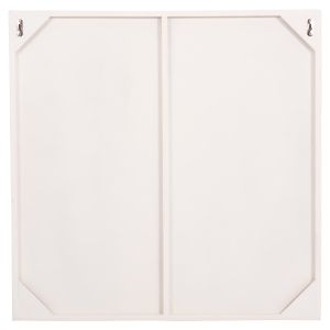 Decorative wall panel square series Santorini Hm4507 Mdf in musky white color 80x4(thickness)x80hcm.
