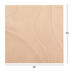 Decorative wall panel square series Santorini Hm4520 Mdf in beige color 80x4(thickness)x80hcm.