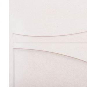 Decorative wall panel, rectangle, Santorini series, Hm4510, Mdf, in musky white color, 60x4(thickness)x80hcm.