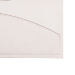 Decorative wall panel, rectangle, Santorini series, Hm4510, Mdf, in musky white color, 60x4(thickness)x80hcm.