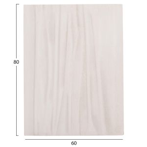 Decorative wall panel, rectangle, Santorini series, Hm4518, MDF, musky white color, 60x4(thickness)x80hcm.