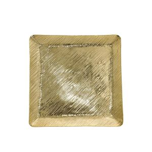 Декоративно плато метал златно 29x29x3cm
