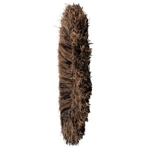 Decorative wall mirror Gresso Hm4712 banana fiber in natural color - black 90x100cm.