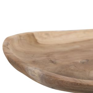 Декоративно табло овално, изработено от рециклиран тиково дърво 45x35x4cm Hm4293