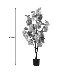 Декоративно цъфнало дърво Bean в кашпа Inart H125cm