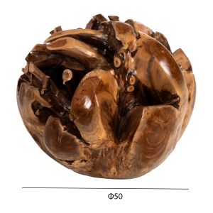 Декорация за под Clem, сфера от масивно тиково дърво - голям размер Hm9652 D50cm