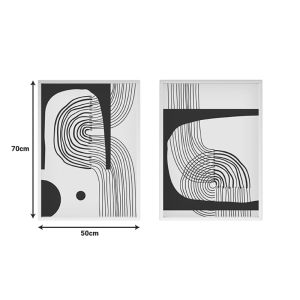 Wall decoration Bajou diptych with digital print 50x3x70cm