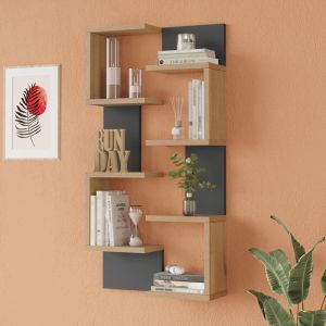 Pomar wall decoration in natural anthracite shade 47.2x14.5x92.5cm