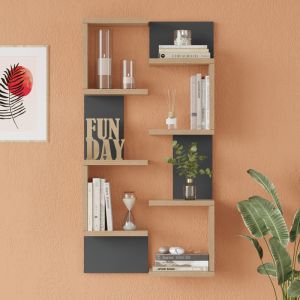 Pomar wall decoration in natural anthracite shade 47.2x14.5x92.5cm