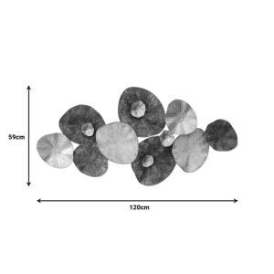 Wall decoration Salie metal in golden-pink-red shade 120x59x7cm