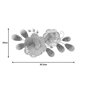 Wall decoration barni metal in golden-white shade 85.5x39x5.5cm