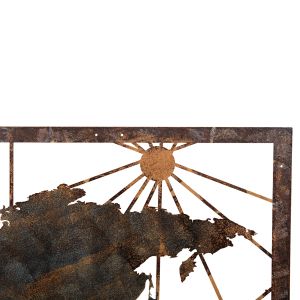 Декорация за стена карта на света Hm4656 бронз метал 120x0,1x60hcm.