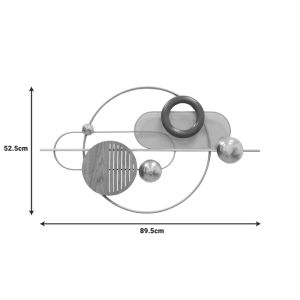 Wall decoration lupus metal in golden-brown shade 89.5x52.5x6cm