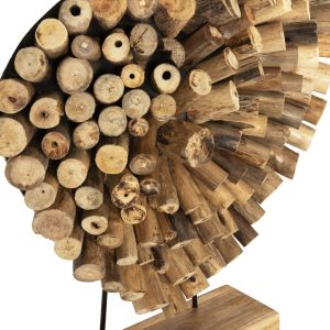 Декорация сърце Naturally от тикови клони в естествен цвят Hm7910 - 53x5x51cm