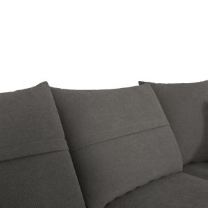 Right corner sofa Montana gray fabric-light gray pillows 275x215x93cm