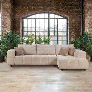 Right corner sofa Orion beige color 300x200x70cm
