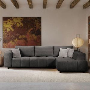 Right corner sofa Orion graphite gray color 300x200x70cm