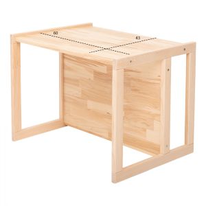 Детска дървена пейка-маса Miko Hm9289 натурал 64.5x45.x47y см.