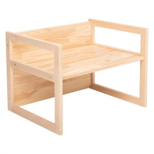 Детска дървена пейка-маса Miko Hm9289 натурал 64.5x45.x47y см.