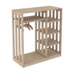 Детска закачалка Sani Hm18226,03 бреза в естествен цвят 90x40x100hcm