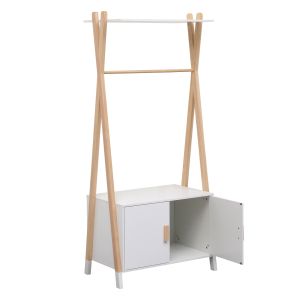 Детска закачалка с шкаф Paschal Hm2495.03 меламин-борово дърво 76x44x170hcm.