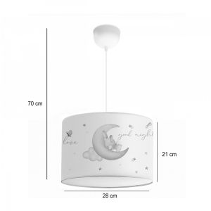 Children's chandelier lamp Geri multicolor-white d24x21cm