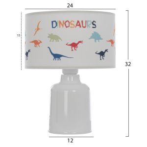 Children's table lamp with fabric cover and dinosaur figures on the lid, D24x32cm Hm7577,05