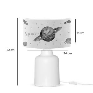 Children's table lamp Saturn multicolor-white D24x32cm